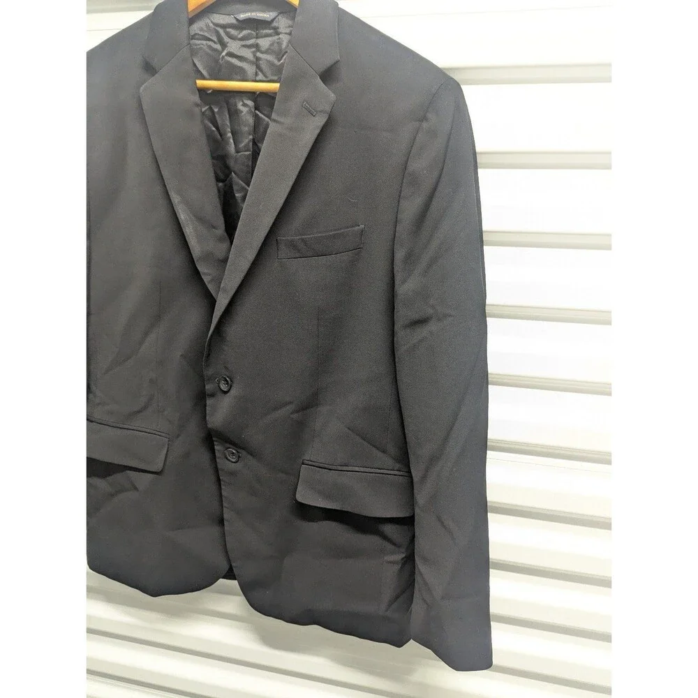 Banana‎ Republic Size 42S Black Italian Wool Tailor Fit Blazer
